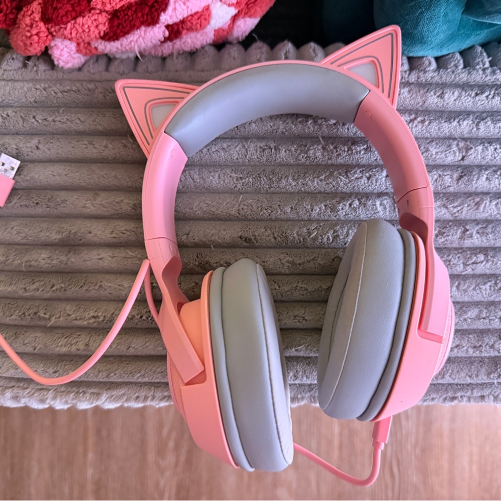 Pink Razer Kraken Kitty Ear Headphones